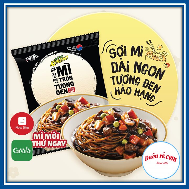 Thùng mì trộn tương đen KORENO nấu 4 phút hương vị thơm ngon - 01337