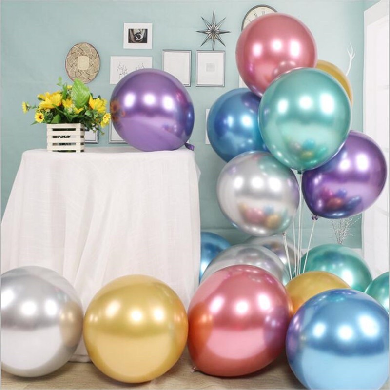 Set bóng siêu nhũ chrome,🎊FREESHIP🎊,Bóng mạ ánh kim trang trí tiệc