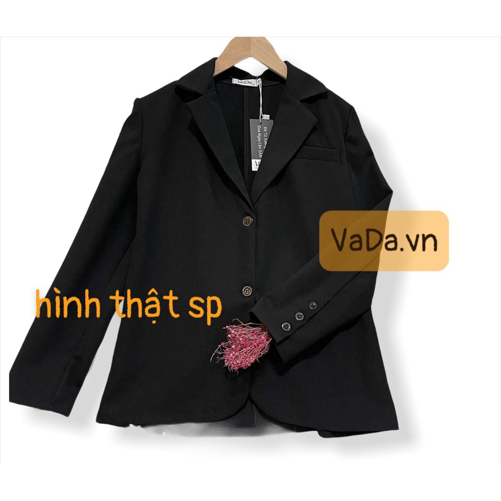 Áo khoác cổ Vest công sở Nhẹ Nhàng có đệm vai, không túi ,1 lớp nhé khách xinh lắm ạ - Thời Trang VADA (AU6)