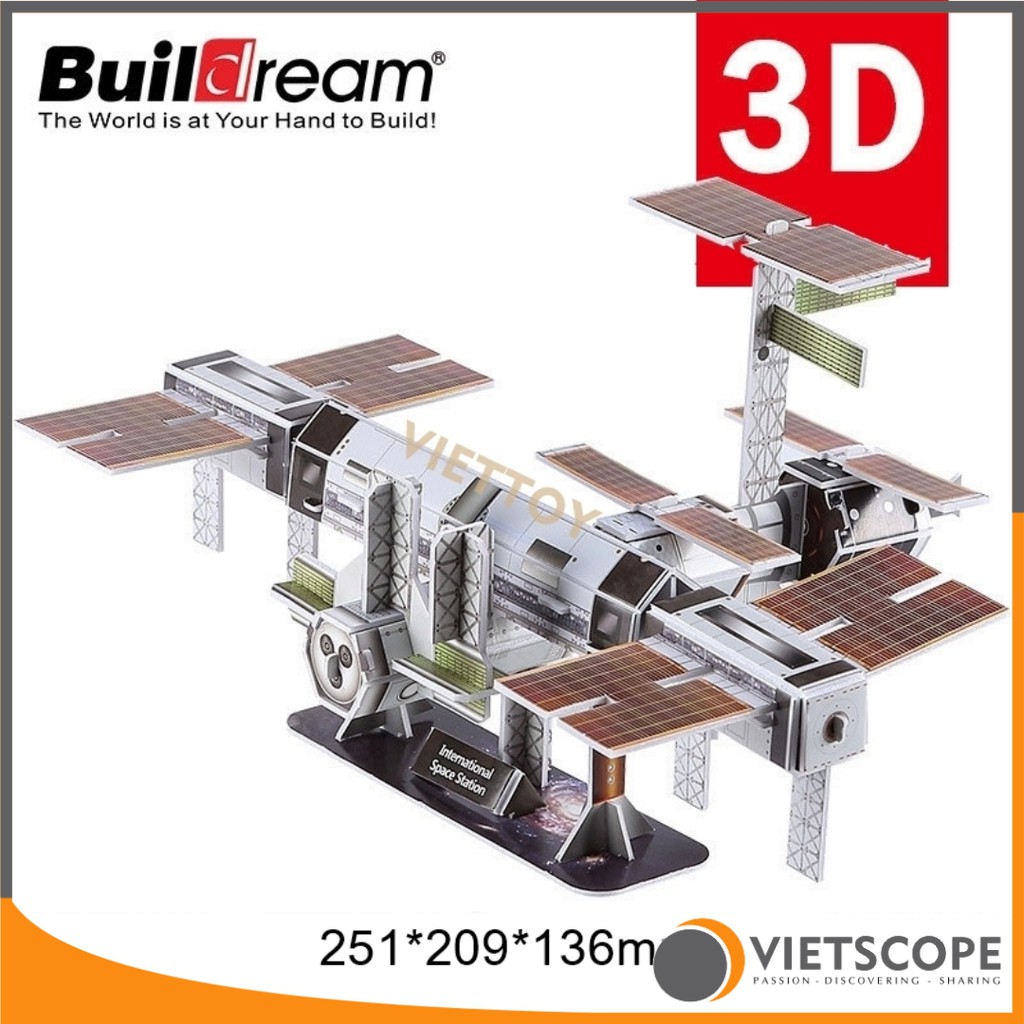 Bộ lắp ráp mô hình 3D Buildream Trạm không gian quốc tế ISS - International Space Station - MH006