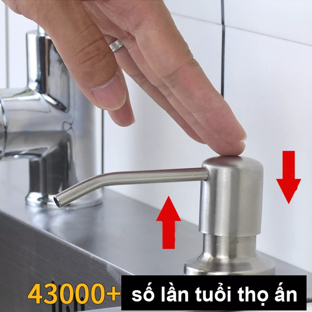 Bộ vòi xịt nước rửa chén inox 304 - dây dài 120cm - Có van bơm nước rửa chén 1 chiều