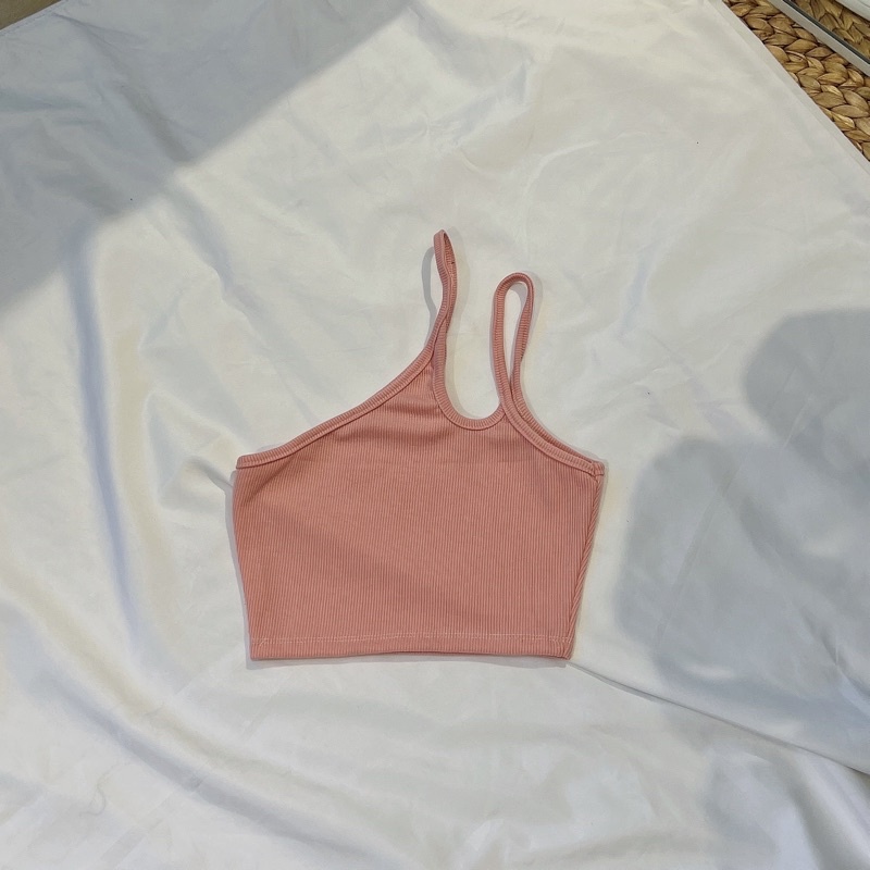 ÁO CROPTOP LỆCH VAI LEN TĂM