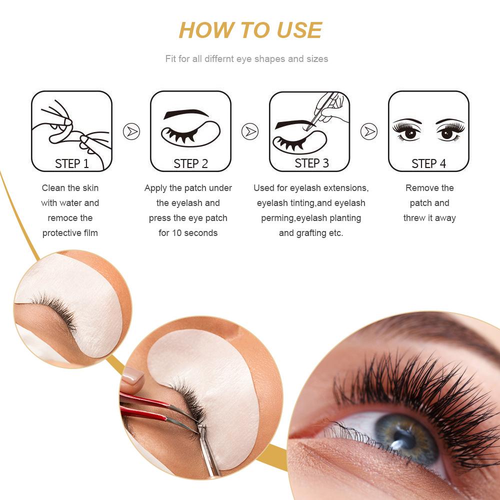 Set 10 / 20 / 50 Miếng Dán Hỗ Trợ Nối Mi Thời Trang Cho Nữ