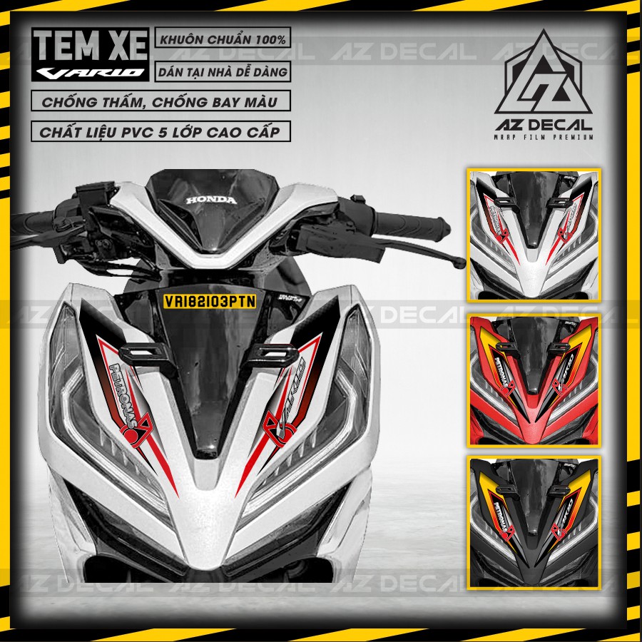 Tem Dán Xe Vario Mẫu Petronas 01 | VR182103PTN | Chất Liệu Decal PVC, Cắt Khuôn Sẵn, Chống Thấm Nước