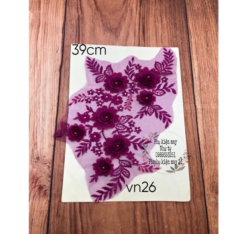 ren chỉ thêu hoa xinh xắn 39cm