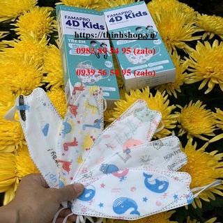 hộp 10 khẩu trang KF94 trẻ em - khẩu trang cá trẻ em dưới 10t