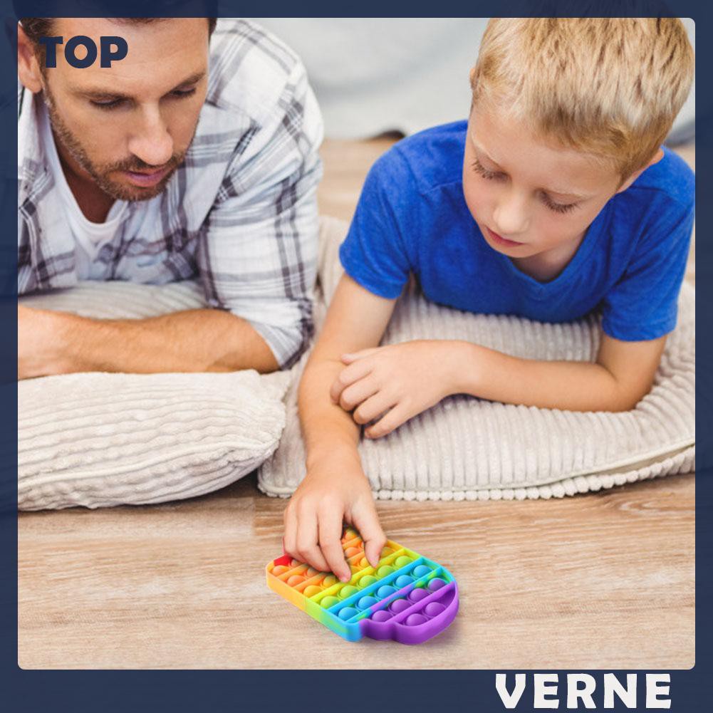 Đồ Chơi Cầm Tay Bong Bóng Màu Cầu Vồng Giúp Giảm Căng Thẳng Cho Người Lớn Và Trẻ Em