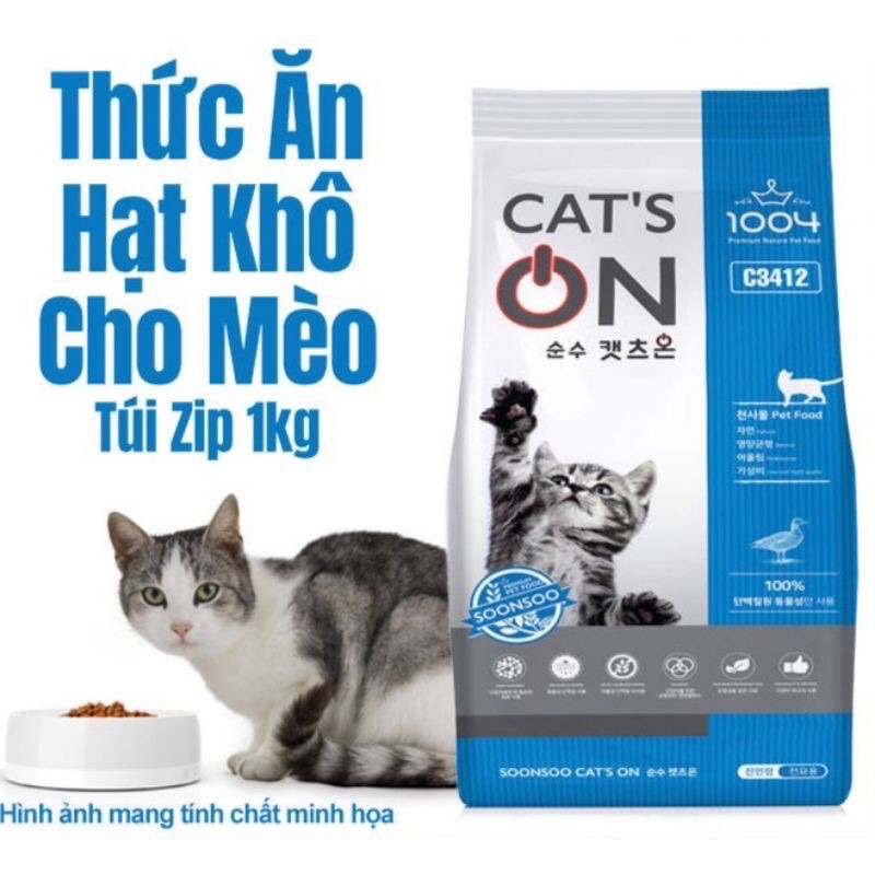 HẠT CATEYE - CAT ON CHO MÈO TÚI ZIP 1kg