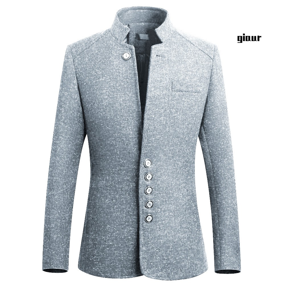 Áo Khoác Blazer Cổ Đứng Thời Trang Nam Tính