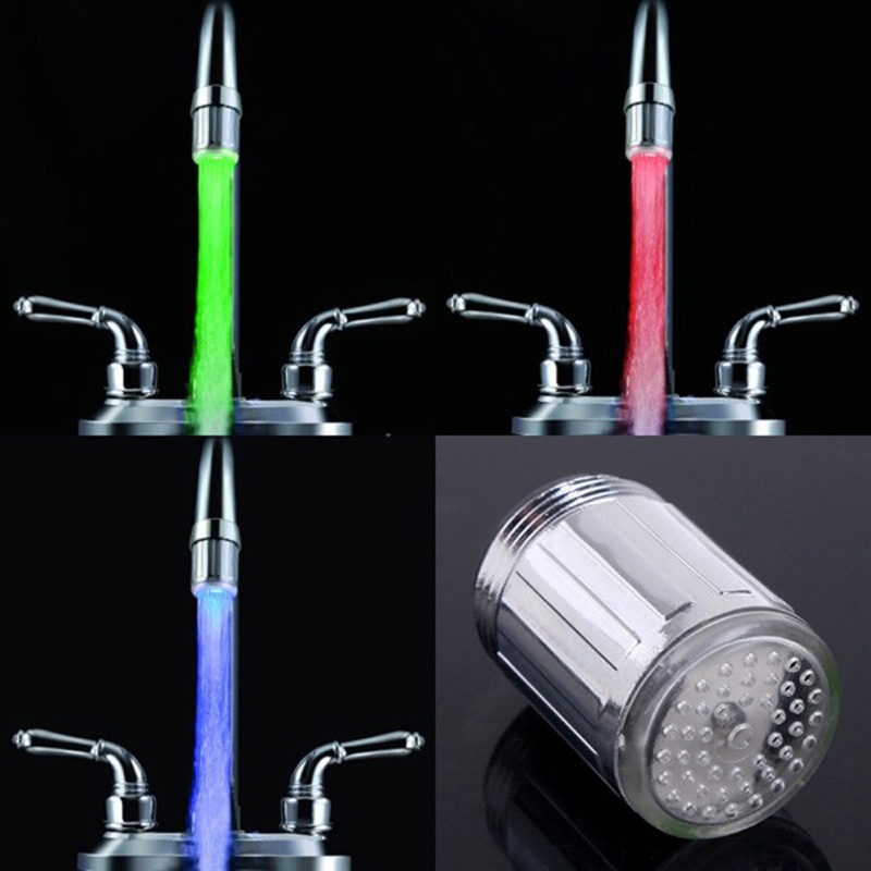 Vòi Nước Có Đèn LED Cảm Biến Nhiệt Độ Tự Đổi Màu Cho Nhà Bếp