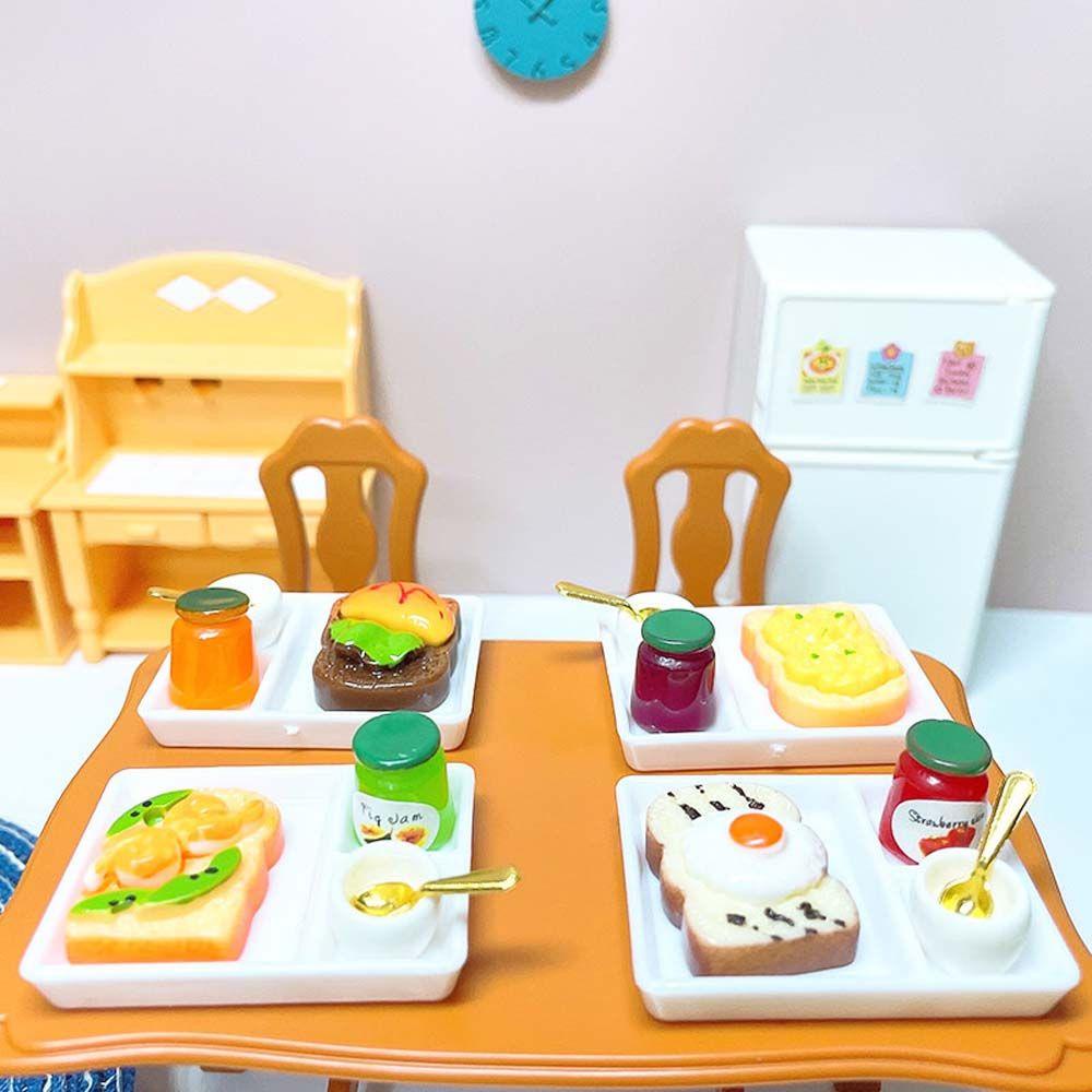 CLEOES Mô Hình Bữa Ăn Sáng Mini Cho Nhà Búp Bê