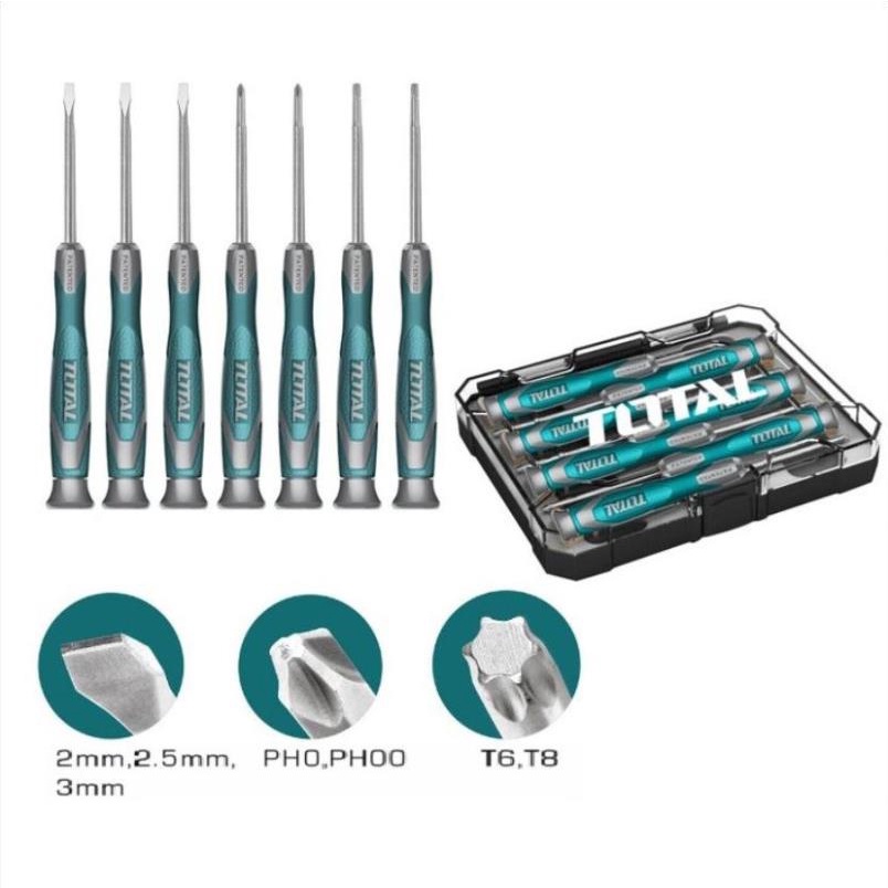Bộ 7 tua vít sửa chữa đồng hồ Total THT250726
