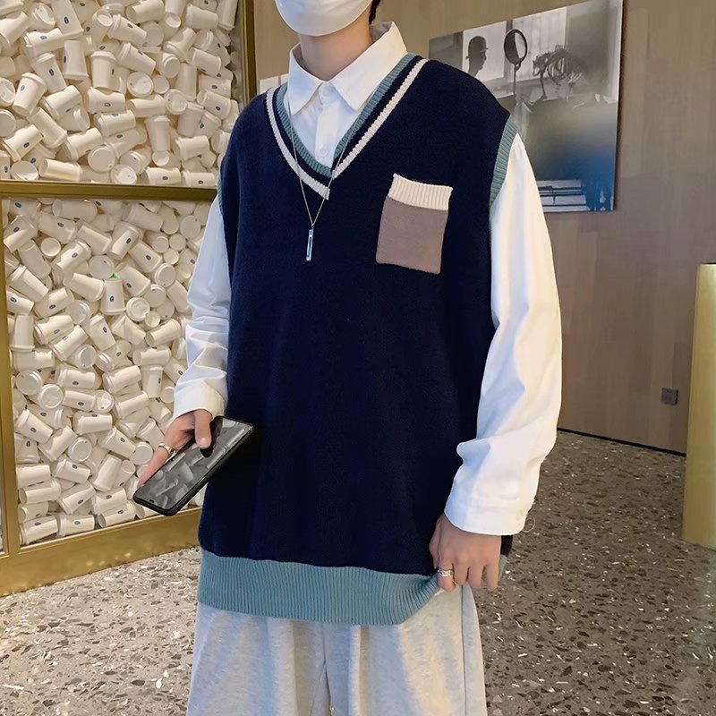 Áo len không tay cổ chữ V thời trang dành cho nam fashion bigsize áo len nữ kiểu hàn quốc áo len nam hàn quốc unisex