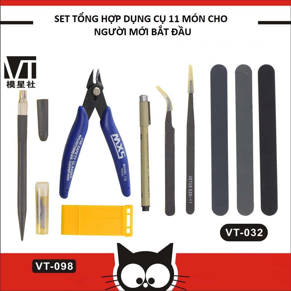 Dụng Cụ Mô Hình Gundam Lbx 11 Món Tool Gunpla Đồ Chơi Lắp Ráp Thương Hiệu VT-032 Chất Lượng Cao 12 In 1 [ Rẻ Vô Địch ]