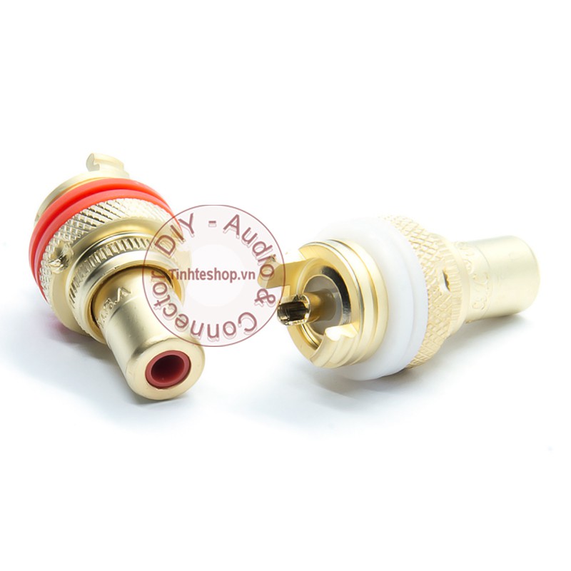 1 chiếc - Đầu hàn rắc cắm cổng âm thanh AV RCA video Coaxial SPIF cổng cái lõi đồng mạ vàng 24K CMC CMC-805-2.5-F-G