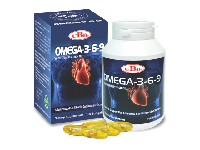 Viên dầu cá Omega 369 UBB (Omega 3-6-9 UBB) Chai 100 viên