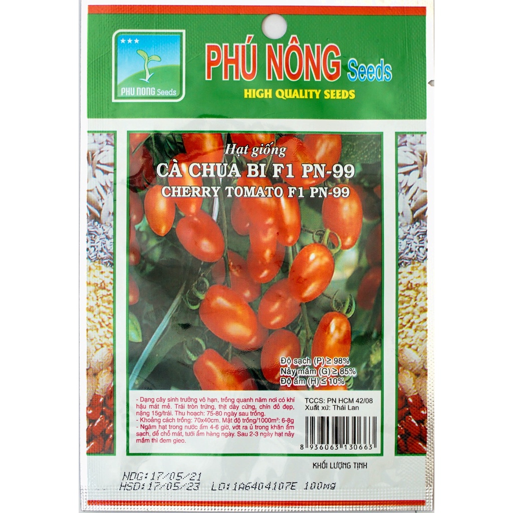 Hạt Giống Cà Chua Bi Đỏ Phú Nông Siêu Trái Dễ Trồng- Gói 0.1gr (HPN-008)