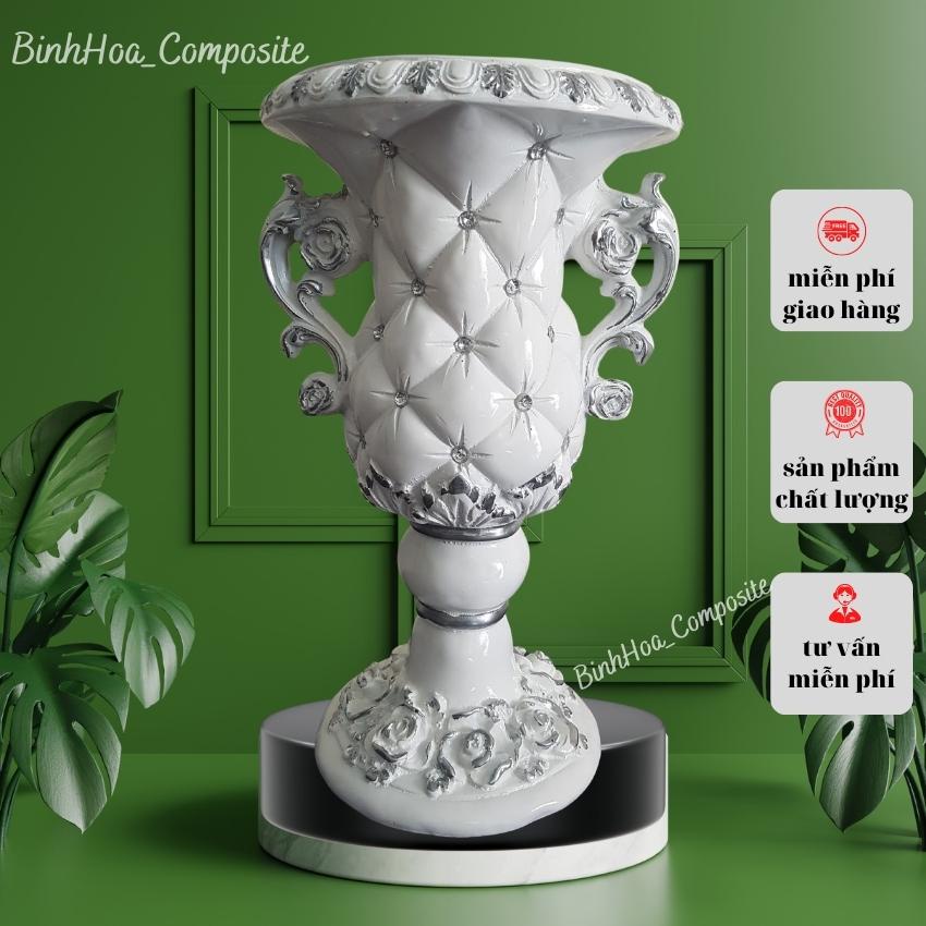 Bình hoa composite họa tiết trám s2 mã bh37,lọ cắm hoa cao cấp
