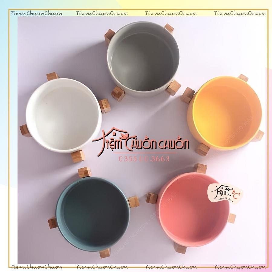 Bát Ăn Sứ Đựng Thức Ăn Chó Mèo, Thú Cưng Phong Cách Nhật Bản