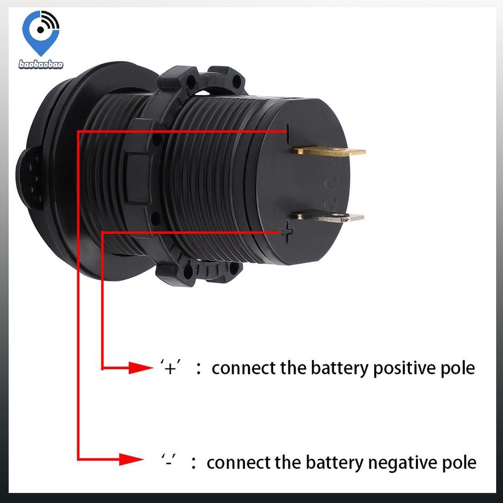 Ổ Cắm Sạc Hai Cổng Usb 4.2a 6.6 Có Đèn Cho Xe Hơi