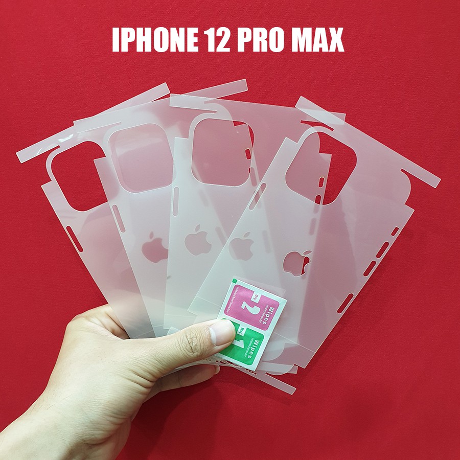 Miếng dán PPF full lưng viền cho Iphone 14 Pro Max, 13 Pro Max, 12 Pro Max - Dán mắt camera Iphone (PPF 3 lớp)