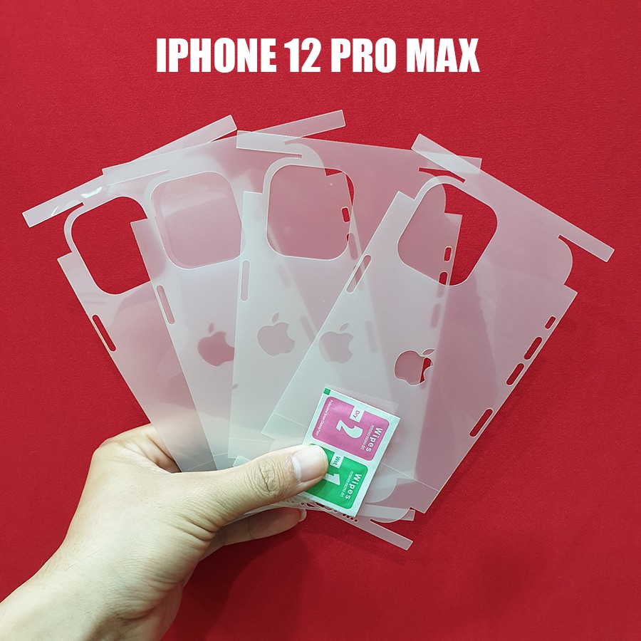 Miếng dán PPF full lưng viền Iphone 12 Pro Max - Dán mắt camera Iphone 12 Pro Max