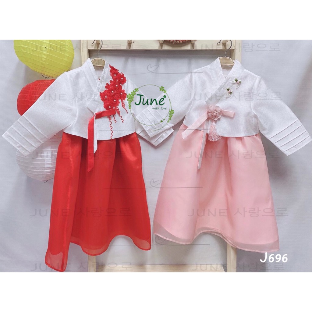 [Siêu phẩm 2022] Hanbok tết phong cách Hàn Quốc cao cấp cho bé gái siêu xinh