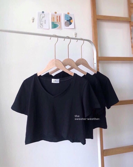[RẺ VÔ ĐỊCH Áo Croptop Cổ Tim Cộc Tay