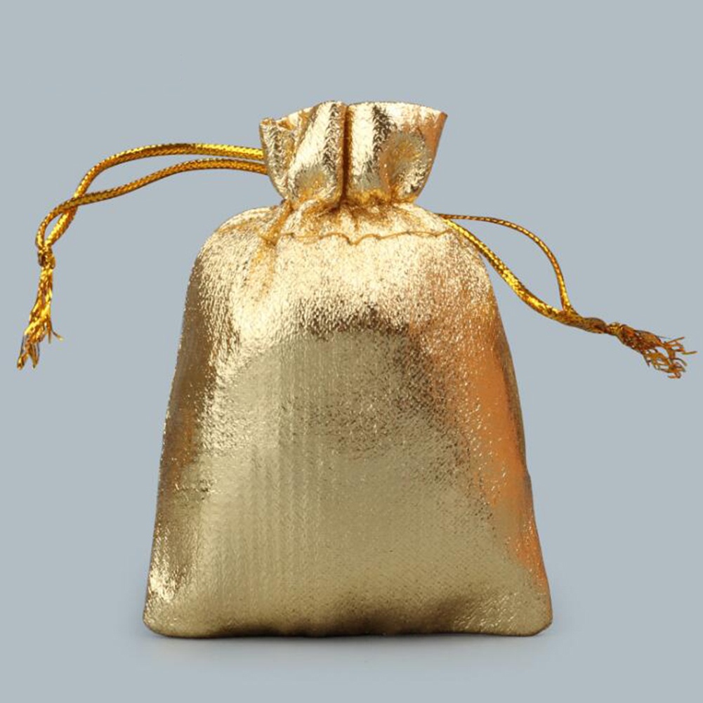 Túi dây rút đựng trang sức màu trơn sang trọng