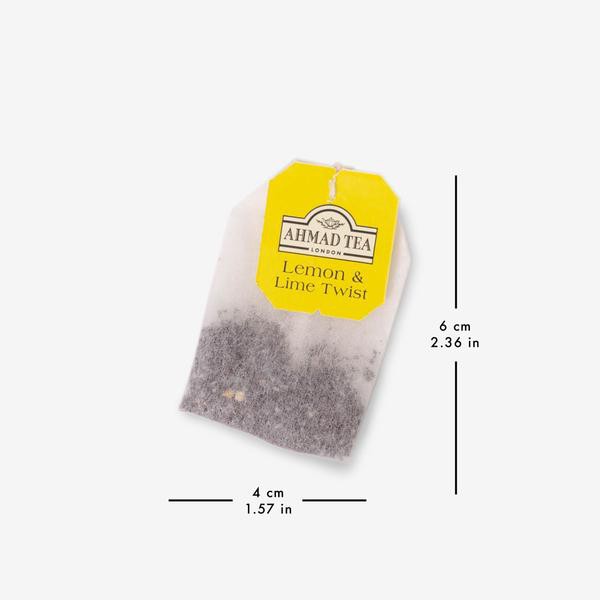 Trà Chanh Ahmad 40g - Ahmad Lemon &amp; Lime Tea 40g/20bags (túi lọc có bao thiếc - 20 túi/hộp)