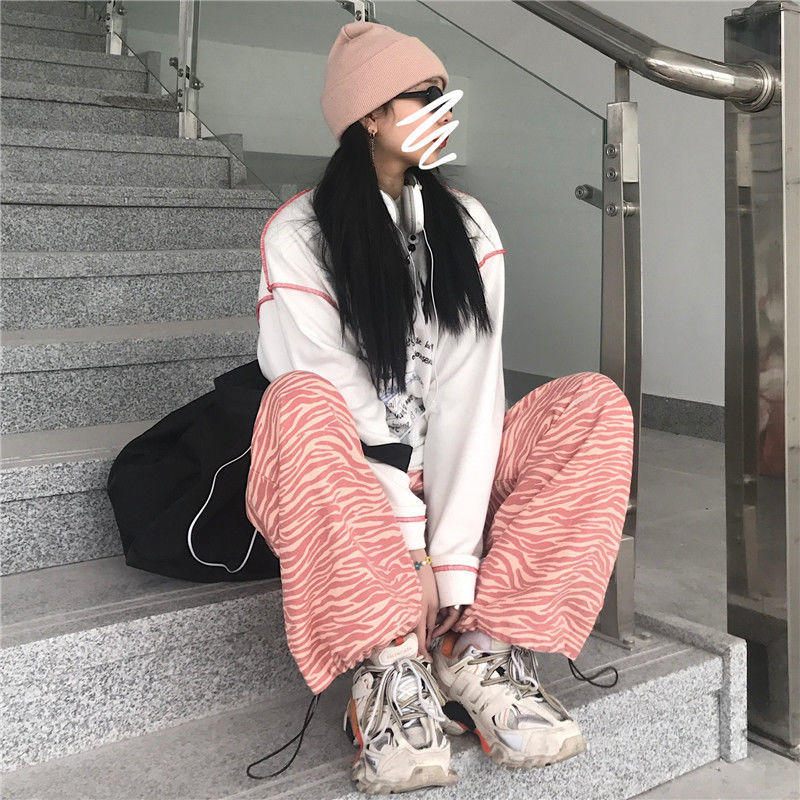 Quần Dài Dáng Rộng In Họa Tiết Ngựa Vằn Kiểu Hàn Quốc Cá Tính | BigBuy360 - bigbuy360.vn