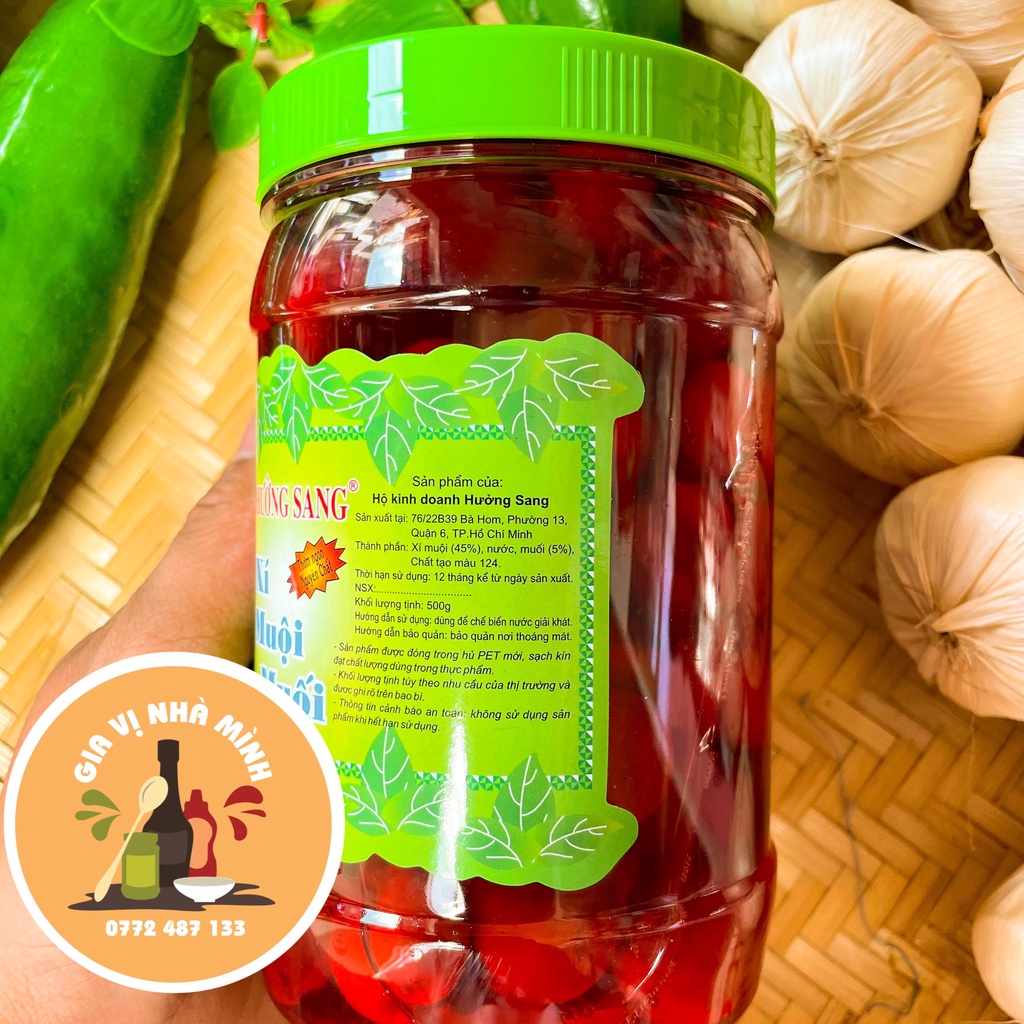 XÍ MUỘI TRÁI NGÂM NƯỚC HƯỞNG SANG 500GR