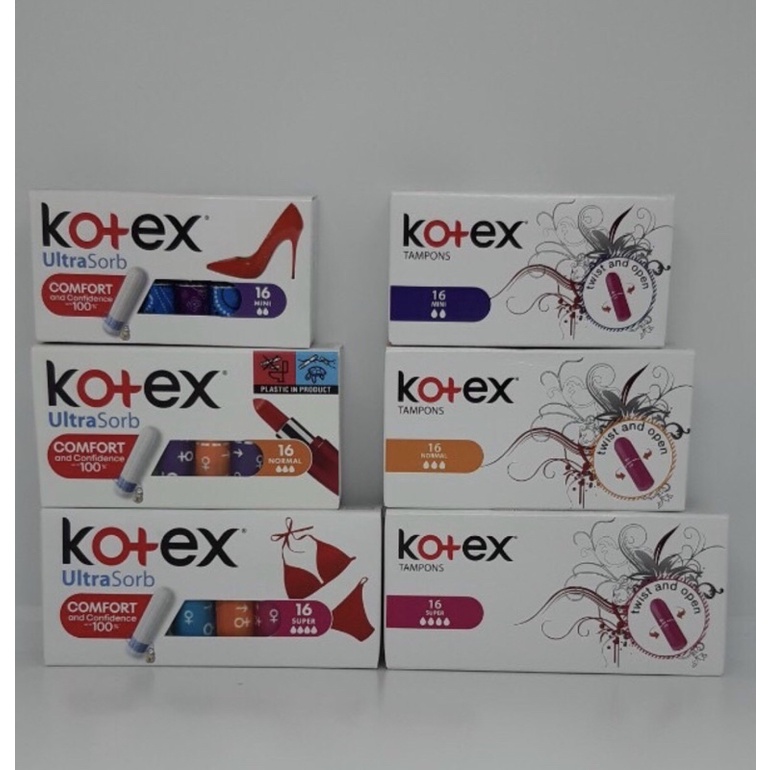 16 thỏi tampon Kotex không cần đẩy