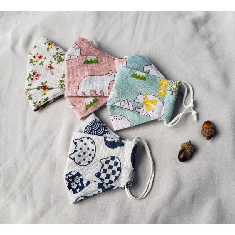 Khẩu trang nữ vải 3D họa tiết dễ thương | BigBuy360 - bigbuy360.vn