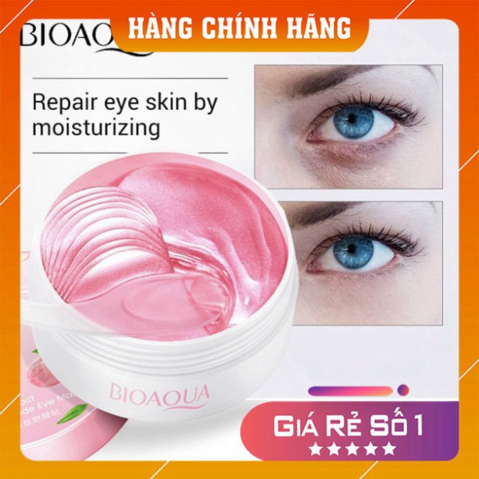 Mặt Nạ Mắt 💕𝑭𝒓𝒆𝒆𝒔𝒉𝒊𝒑💕 Set 60 Mặt Nạ Mắt Bioaqua Chiết Xuất Đào Dưỡng Ẩm Giảm Thâm Quầng Mắt