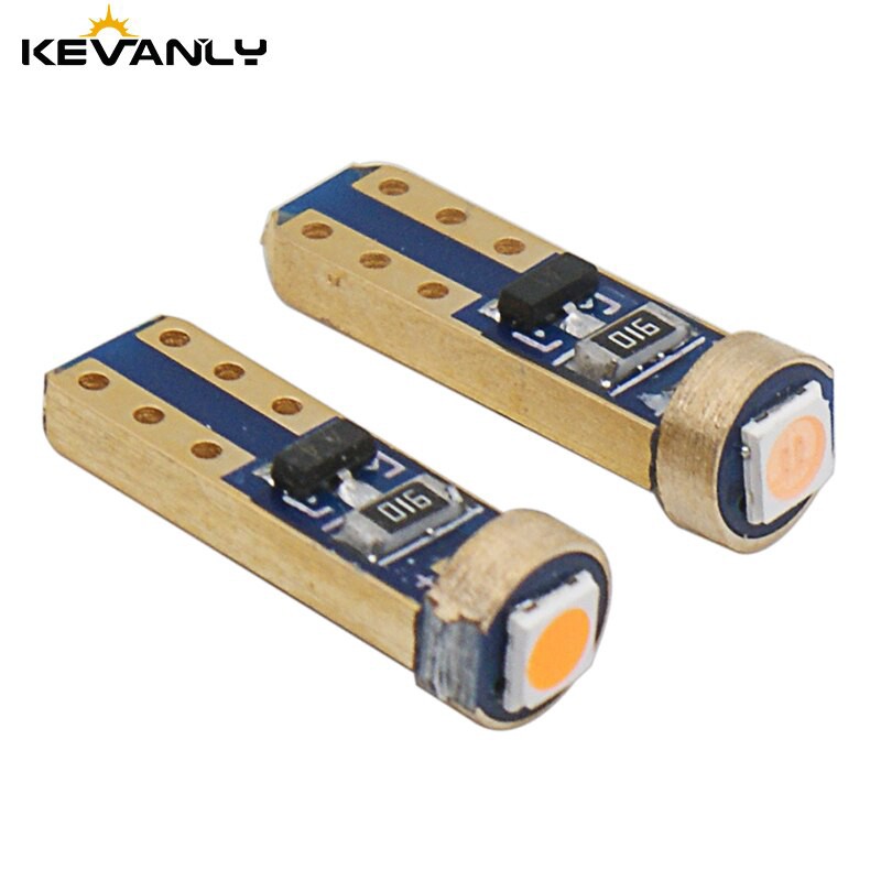 Bộ 10 đèn LED Kevanly T5 W3W W1.2W 1 SMD DC 12v 3030 dành cho xe hơi