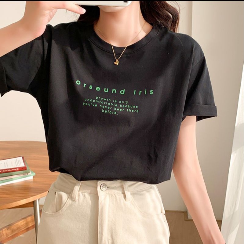 Áo thun phông nữ cổ tròn tay ngắn kiểu dáng Hàn Quốc chất thun cotton hàng đẹp giá rẽ