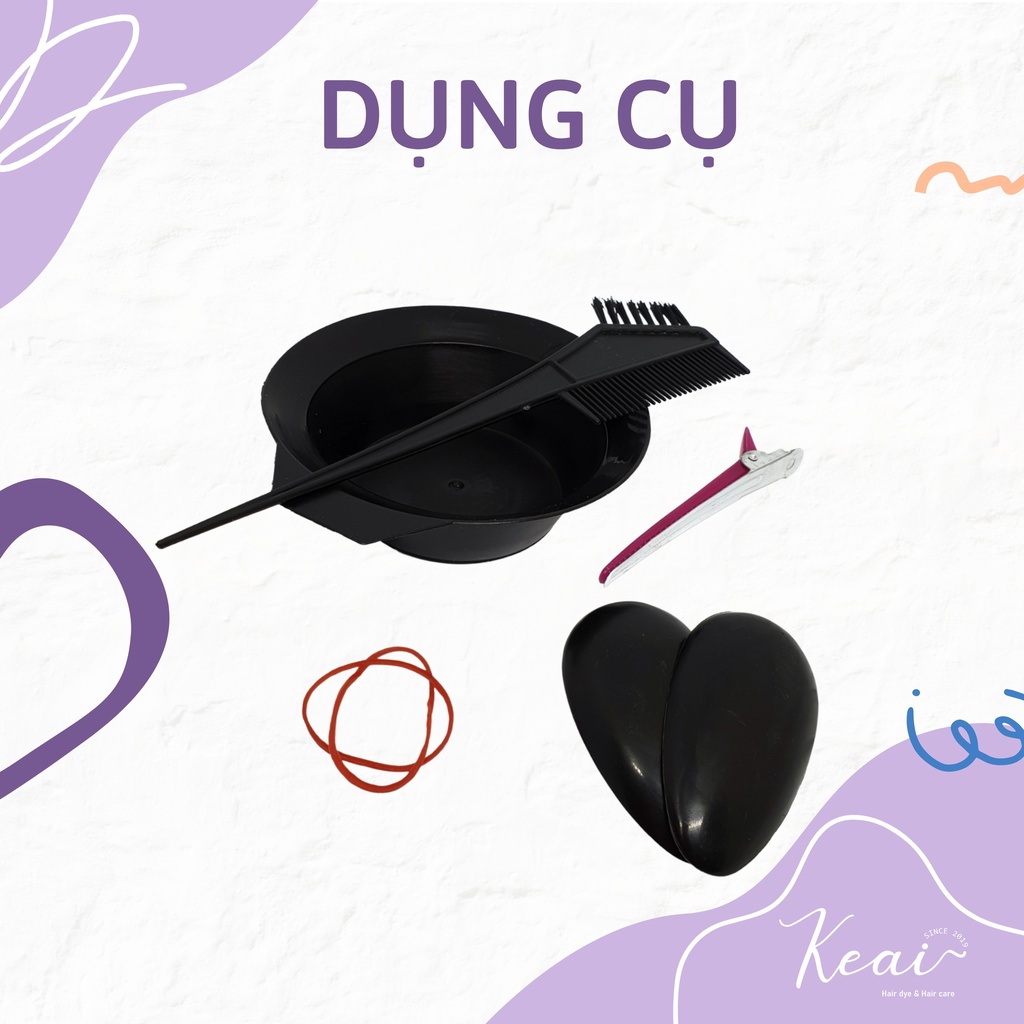 Bộ Dụng Cụ Nhuộm Tóc Tại Nhà - Combo 8 Món Bát Lược Nhuộm Tóc - Keaihairdye