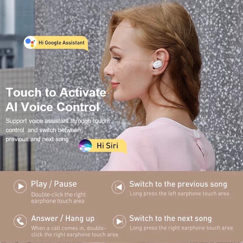 Tai nghe bluetooth không dây Baseus WM01 plus hỗ trợ sạc không đèn led hiển thị dung lượng pin chính hãng