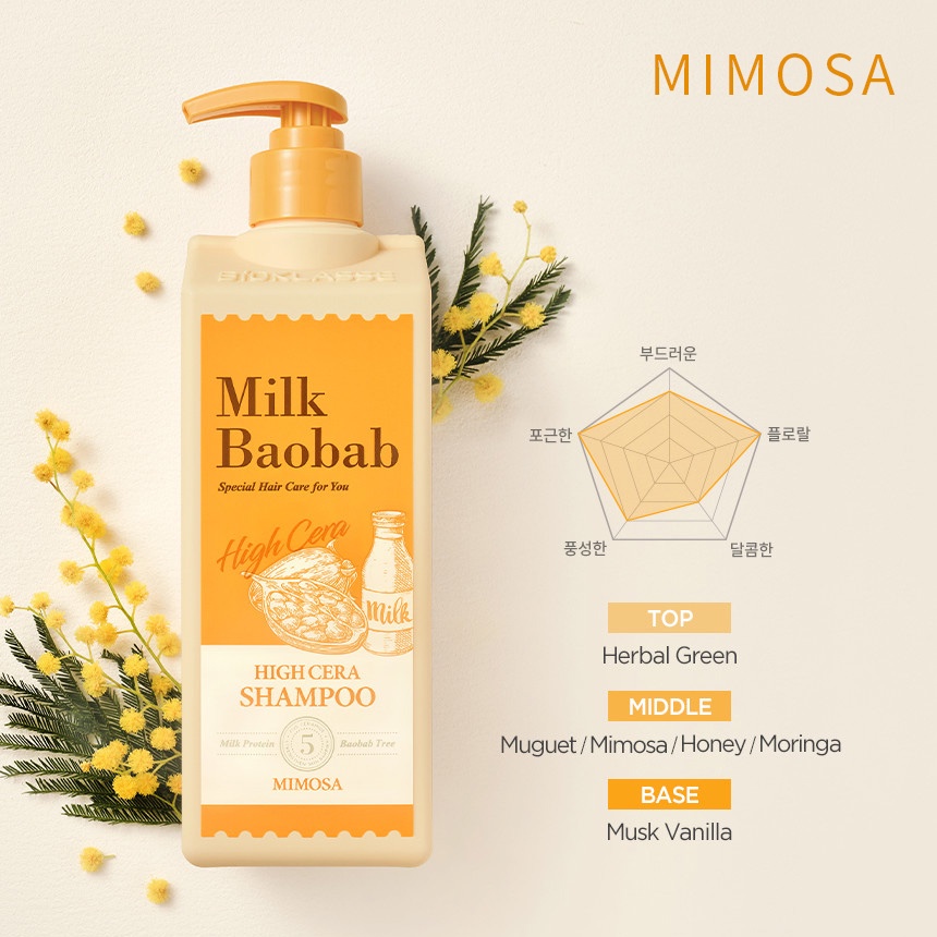 Dầu gội Milk Baobab chứa cera nồng độ cao 500ml