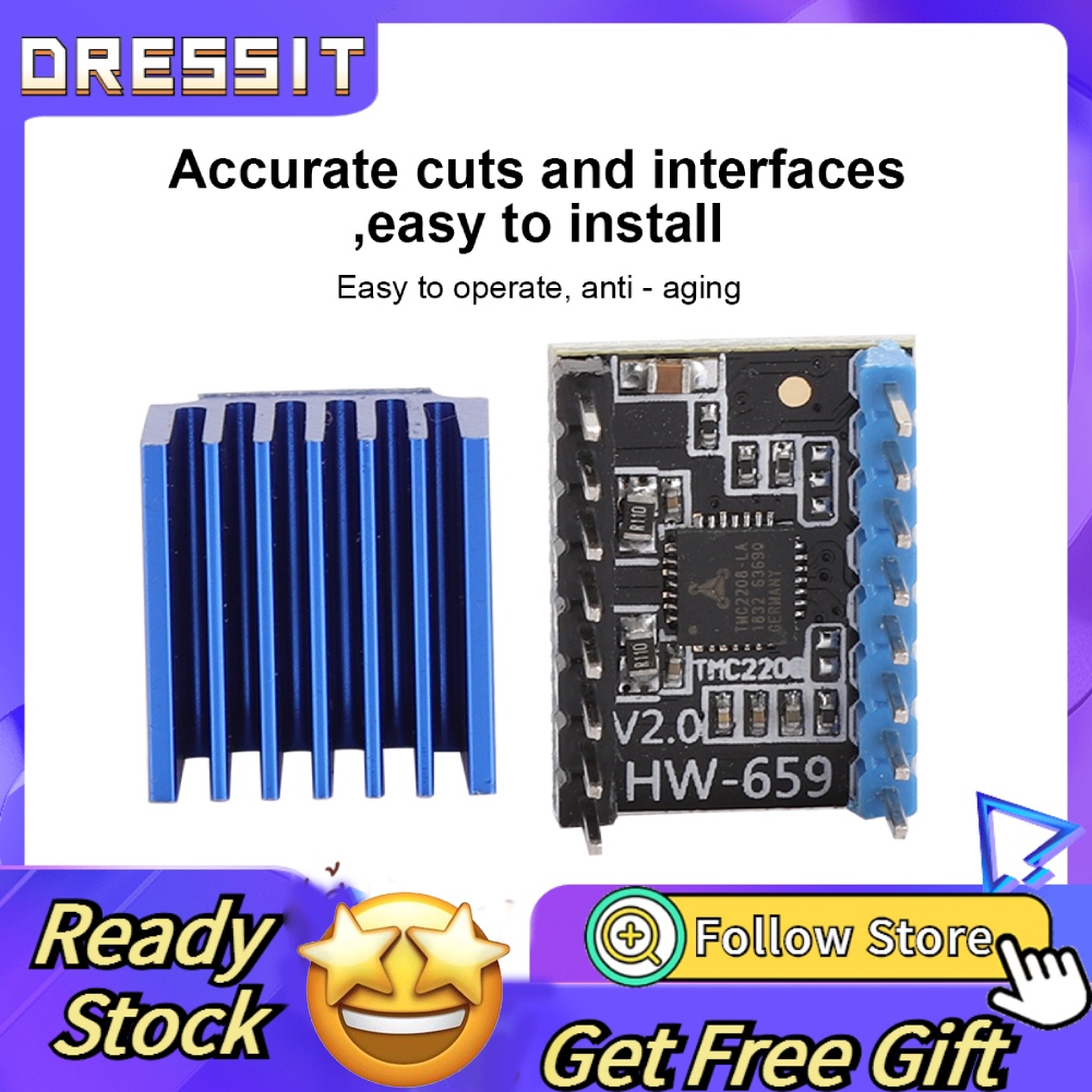 Mạch động cơ bước Dressit TMC2208 thay thế cho máy in HW659