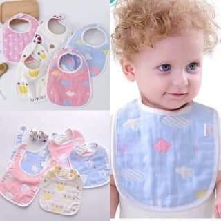 Yếm xô 6 lớp 2 mặt chữ u cho bé