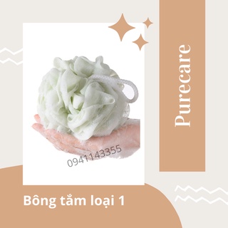 Bông tắm tròn purecare mềm, tạo bọt nhiều