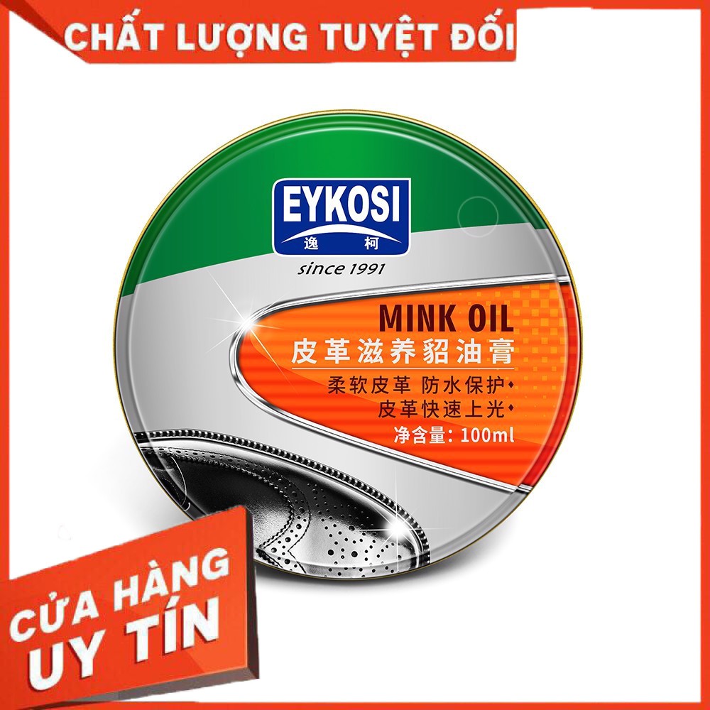 Sale Dầu chồn Mink Oil 100ml Eykosi bảo dưỡng đồ da| Mink oil dưỡng giày| Bảo vệ đồ da | Chống nước đồ dachamsocgiay