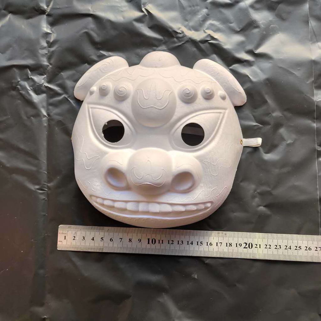 Mặt Nạ Đầu Sư Tử Pulp White Embryo 19cm Có Dây Đeo Tay