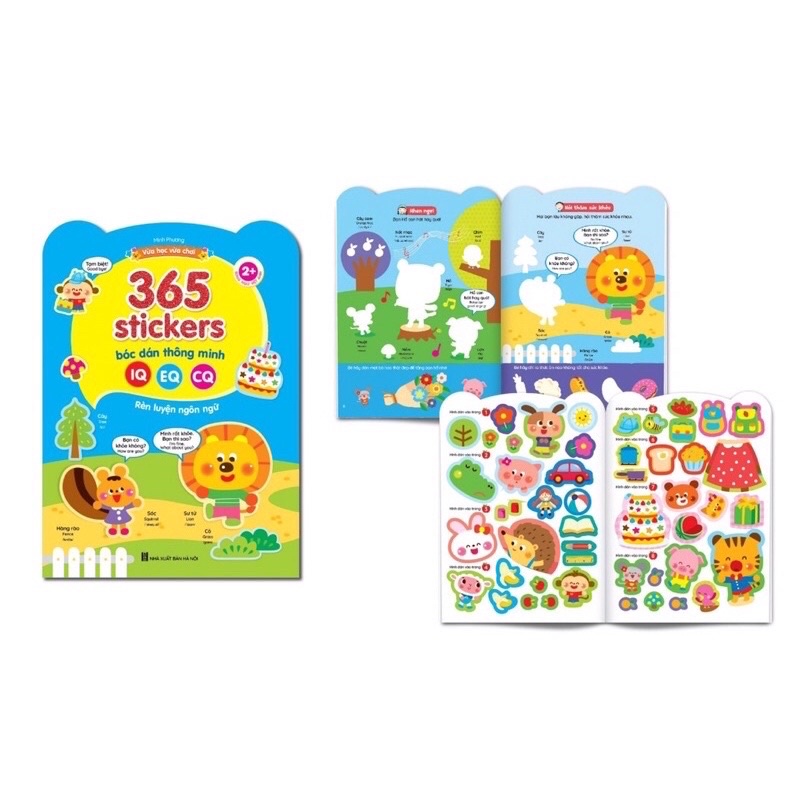 Sách - 365 stickers Bóc dán thông minh song ngữ Việt Anh dành cho trẻ từ 2-6 tuổi