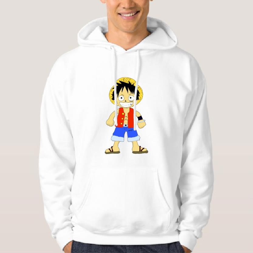 (HOT) Áo nỉ hoodie thu đông hoạt hình one piece luffy form suông rộng unisex có mũ, chất nỉ bông - độc đẹp