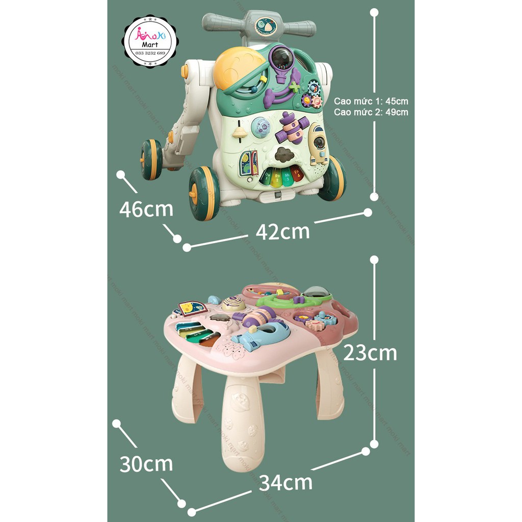 Xe Tập Đi 5in1 Exploring Spase Cho Bé Biến Đổi 5 Chức Năng Có Bàn Chơi Phát Nhạc – Moki Mart, Xe chòi chân, Xe scooter