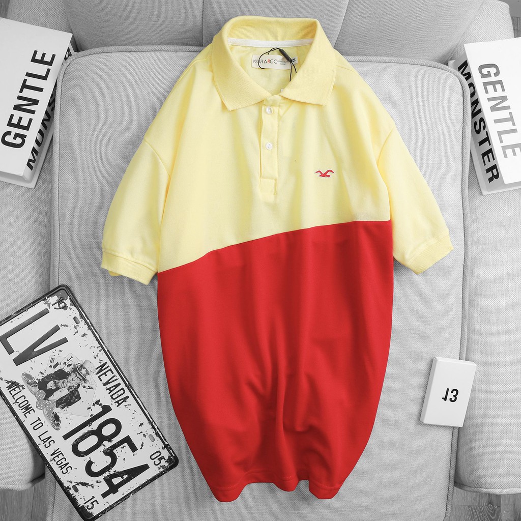 Áo thun nam màu vàng VNXK hollister (VD)