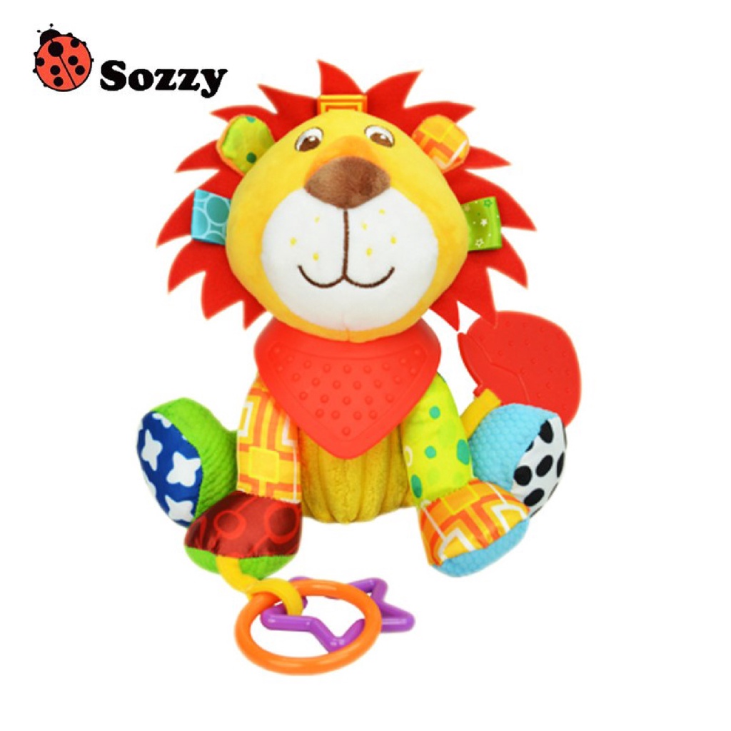 Thú Bông Phát Triển Đa Giác Quan Đồ Chơi Treo Xe Đẩy Cho Trẻ Sơ Sinh Vải Bông Tự Nhiên Kết Hợp Silicon An Toàn Tuyệt Đối
